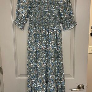 Green Floral Maxi Dress